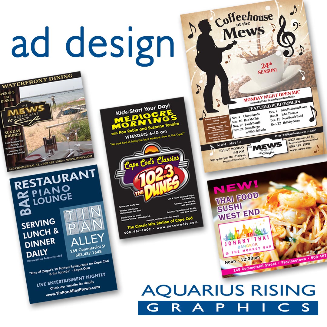 ad design - Aquarius Rising Graphics